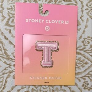 Stoney Clover Lane Pink and Gold T Patch